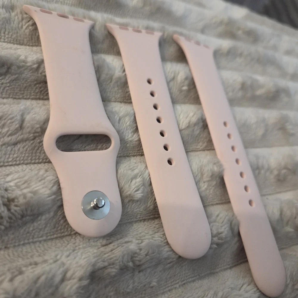Genuine Apple Watch Sport Band 40mm Pink Sand OEM Complete Set S/M M/L 38mm 41mm